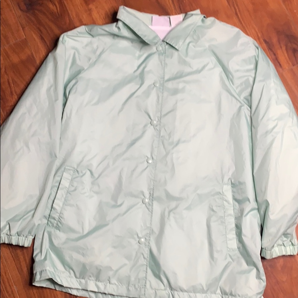 Vintage Blair Teal Satin Jacket Adult XL XLG VTG